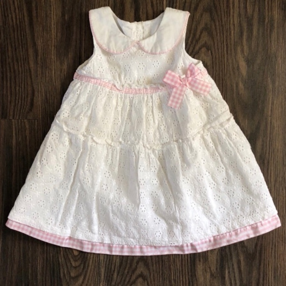 White Peter Pan Eyelet Dress